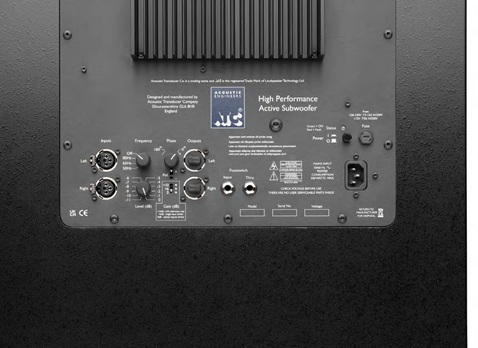ATC SCS120 Pro Sub back panel detail