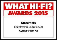 Cyrus Stream Xa - What Hi Fi? Sound and Vision Awards 2015 — Best Streamer £1,000 - £1,500