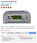 CYRUS Stream XP2 Qx - Best streamer &pound;2000+, Awards 2013